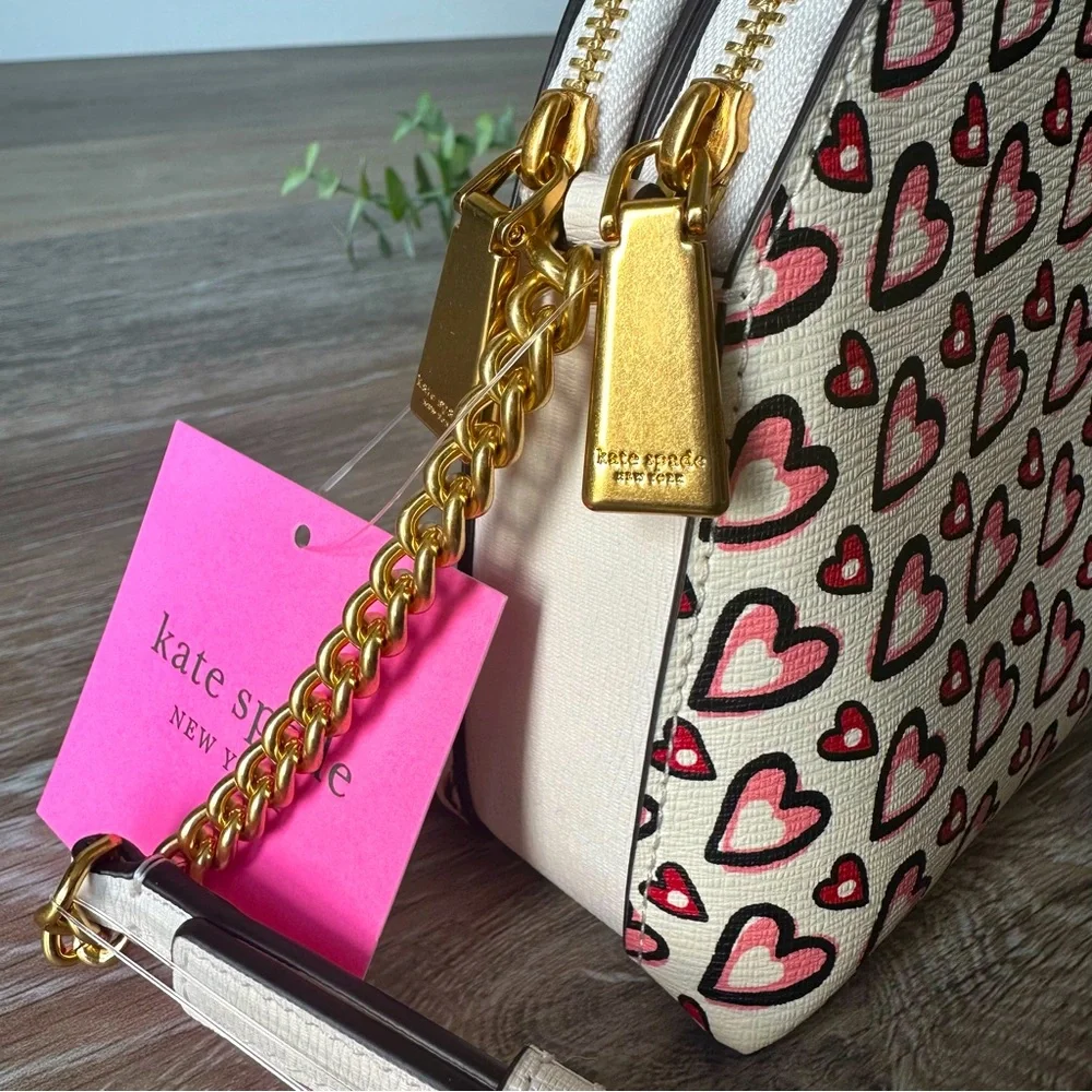 NWT Kate Spade Hearts Double Zip Dome Crossbody - Picture 3 of 10